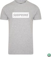 Subprime - Heren Tee SS Shirt Block Grey - Grijs - Maat S