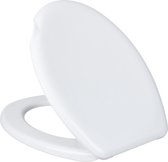 Relaxdays wc bril universeel - wit - toiletbril kunststof - toiletzitting - eivormig