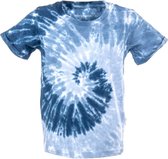 Stones and Bones t-shirt meisjes - blauw - Tie dye - maat 104