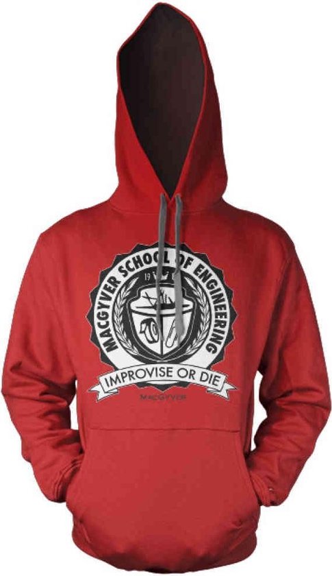 MacGyver Sweat à capuche/pull -L- École Of Engineering Rouge
