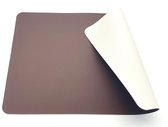 Sets de table Luxe aspect cuir - 6 pièces - double face marron/blanc - 45 x 30 cm - cuir - set de table aspect cuir