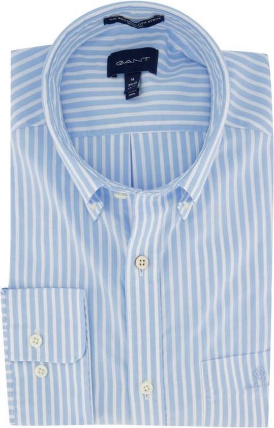 Gant Chemise décontractée à manches longues Blauw Reg Drap fin Stripe BD 3062000/468