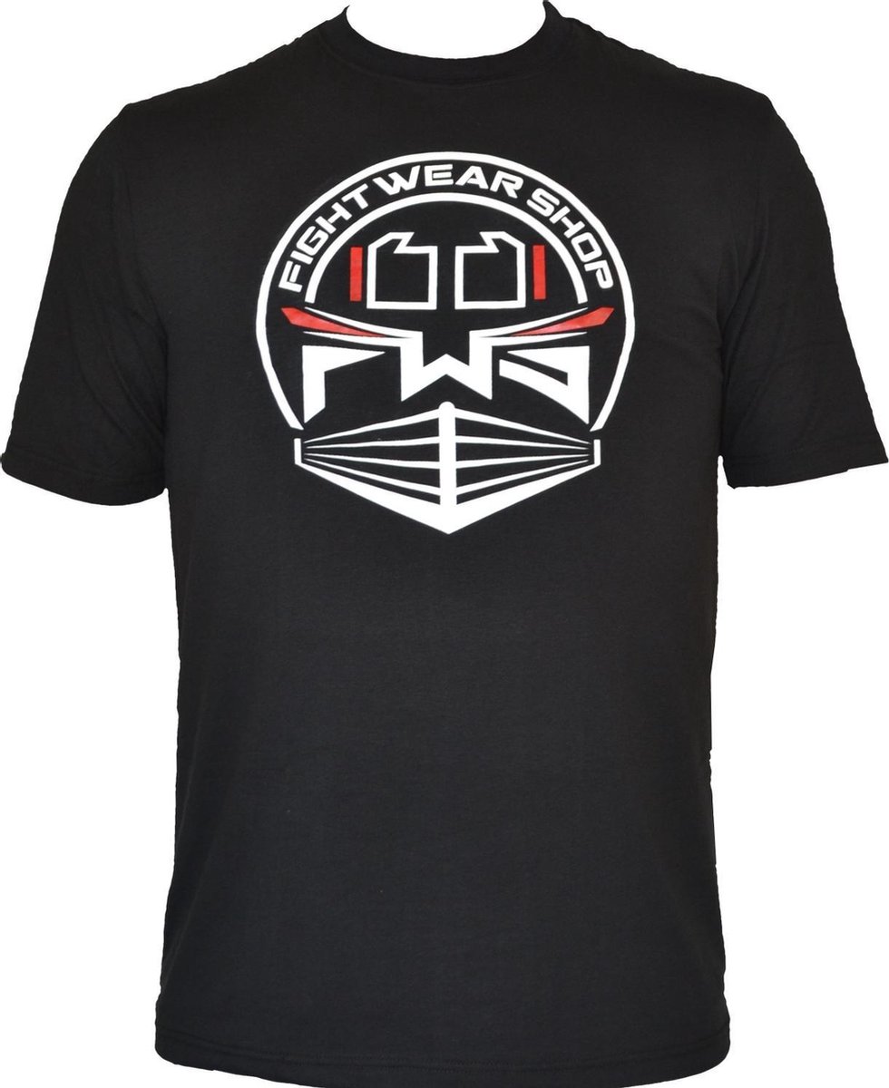 Fightwear Shop Ring Logo T Shirt Zwart Wit Rood Kies uw maat: XXL