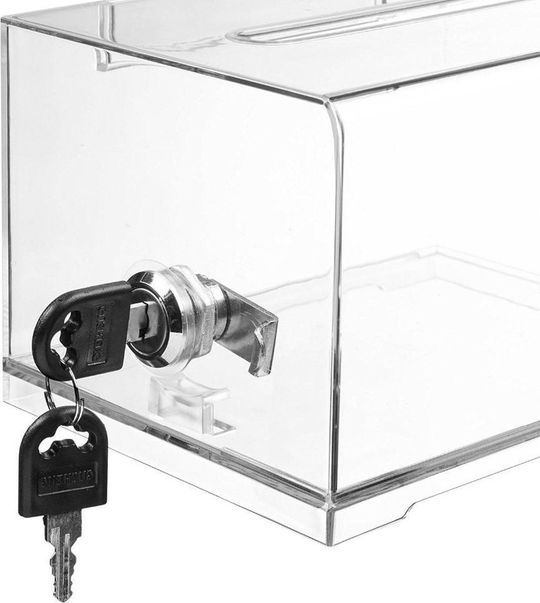 Donatie Box met Slot - Acryl Ideeënbus met Slot, Stembiljet Donatie Box met Slot - Acryl Ideeënbus met Slot, Stembiljet