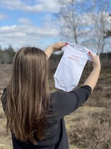 Biologisch rompertje met tekst | Klein wonder | Rood | 98/104