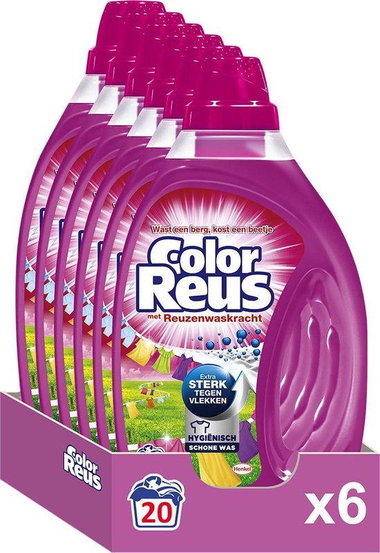 Color Reus Gel Vloeibaar Wasmiddel - Gekleurde Was - Voordeelverpakking - 120 wasbeurten - Color Reus
