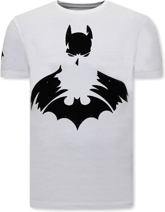 Coole Shirts Heren - Batman Print - Wit
