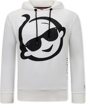 Hoodie Heren Print - Zwitsal - Creme