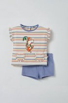 Woody - Pyjama Meisjes - Multicolor gestreept - Hamster - 211-3-PUS-S/924 - maat 3m