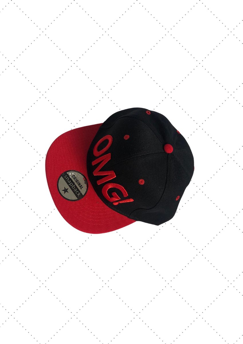 Muchasja/ Baseballcap/ Snapback/ OMG/ zwart-rood