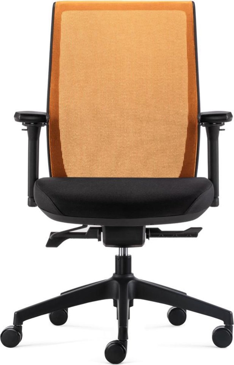 Offisk Omega orange, luxe ergonomische bureaustoel, Arbo gecertificeerd, professioneel Donati mechaniek