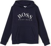 Hugo BOSS Hoodie met logoborduring - Donker Blauw - Maat 104