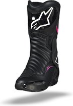 Bottes Alpinestars Stella SMX-6 V2 Bottes Moto Noir Fuchsia Blanc 39