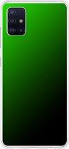 Samsung Galaxy A51 - Smart cover - Groen Zwart - Transparante zijkanten