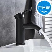 Tymer Kraan Robinet - Kraan - Waterbesparend - Badkamerkraan - Wastafelkraan - Keukenkraan - Zwart