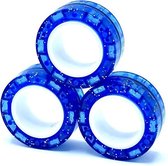 De nieuwste glitter blauw magnetische ringen - Fidget toys - magic rings - fidget pakket