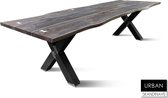 URBAN - Eettafel - Diner tafel - Massief - Eik - Eiken - Industrieel Design - Metalen Poten - 260x100x76 cm