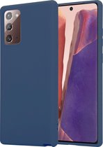 ShieldCase silicone hoesje geschikt voor Samsung Galaxy Note 20 silicone case - silicone Back cover - blauw