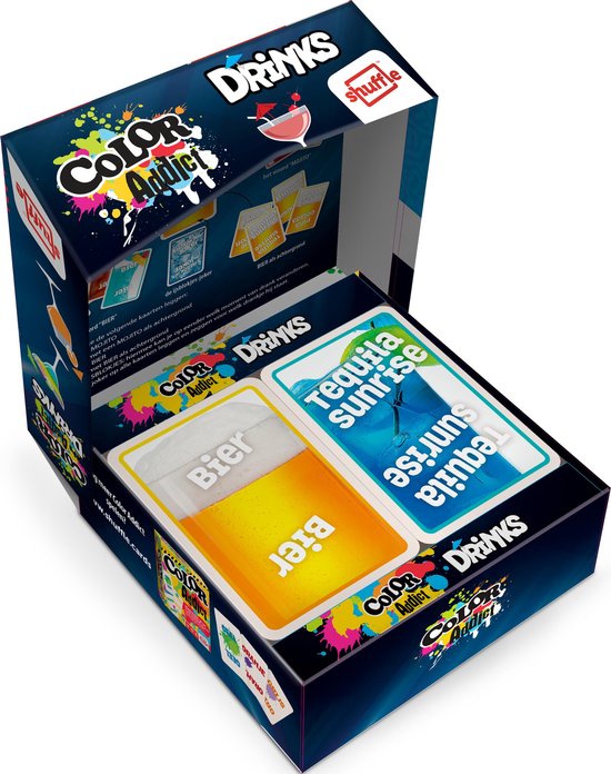 Thumbnail van een extra afbeelding van het spel Shuffle  - Color Addict Drinks - Kaartspel - Nederlands