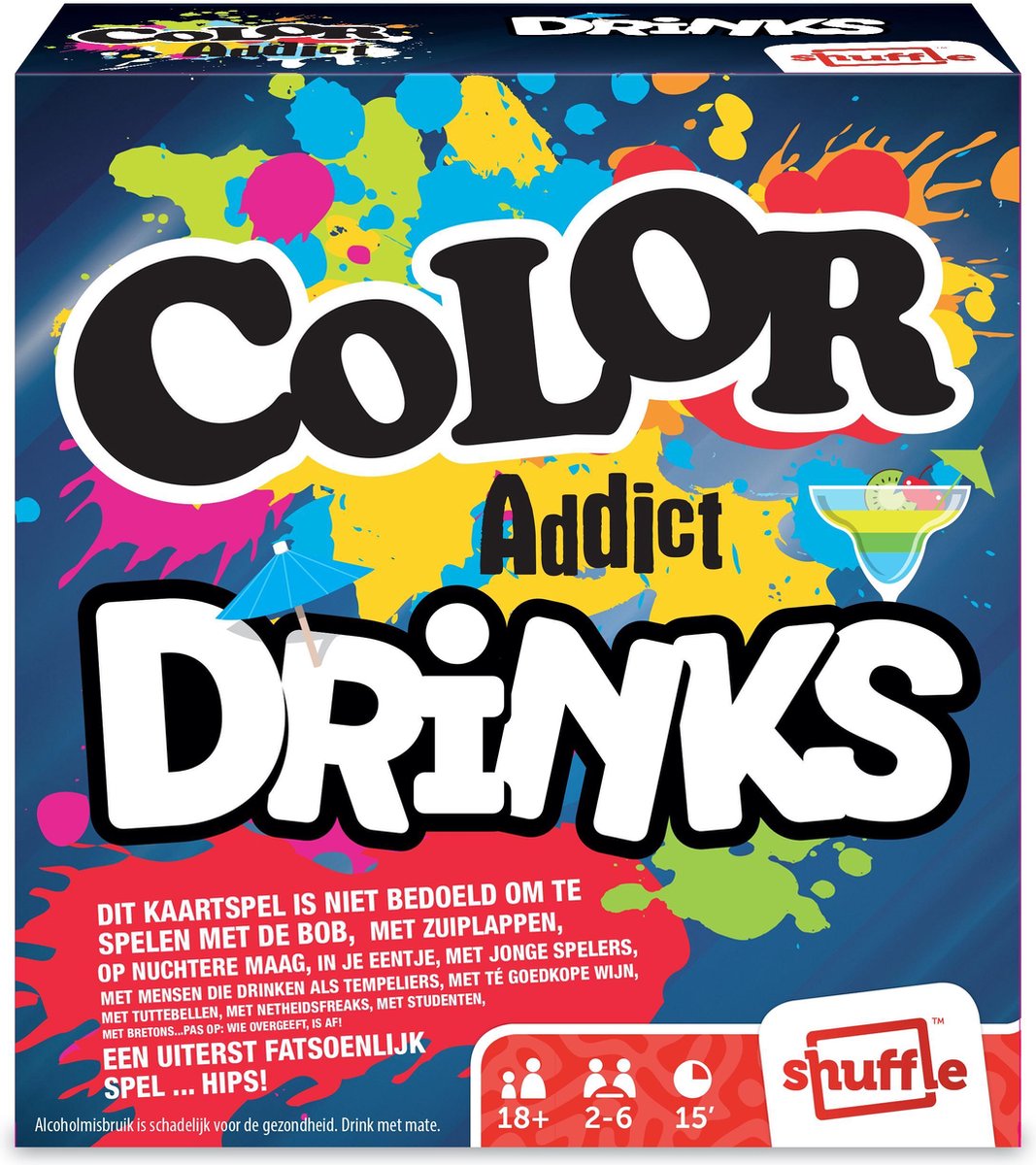 Shuffle - Color Addict Drinks - Kaartspel - Familiespel - Nederlands