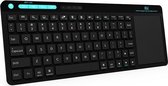 Rii mini K18 comfortabel media keyboard met functietoetsen en touchpad (2.4G), 260 x 58 x 5mm, 280 mAh accu