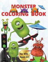 Monster Color Book For Kids 4-8