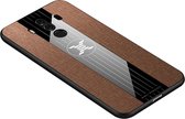 Voor Huawei Mate 10 Pro XINLI stiksels Textue schokbestendig TPU beschermhoes (bruin)