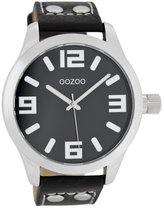 OOZOO Timepieces C1054 - Horloge - 46 mm - Leer - Zwart