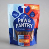 Paw & Pantry - 50 Pack twist sticks 12,5 cm - Hondensnacks – 25 sticks rund en 25 sticks kalkoen - Hondensnacks gedroogd - Kauwstaaf hond - Honden sticks - Honden kauwstaafjes - Ka