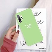 Voor Galaxy Note10 + Little Pig Pattern Frosted TPU beschermhoes (groen)