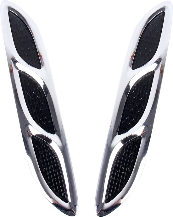 Auto luchtstroom inlaat afdekking, auto luchtstroom inlaat decoratieve scoop vent cover universele carbon stijl auto decoratieve schep 2st