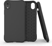 Voor iPhone XR ENKAY ENK-PC004 Effen kleur TPU Slim Case Cover (zwart)