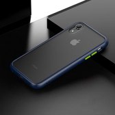 Shockproof Frosted PC + TPU Case voor iPhone XR (blauw)