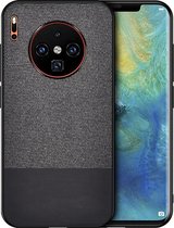 Voor Huawei Mate 30 Shockproof Splicing PU + stoffen beschermhoes (zwart)