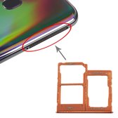 SIM-kaarthouder + SIM-kaarthouder + Micro SD-kaarthouder voor Galaxy A40 (oranje)