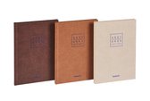 Brepols Schoolagenda 2021-2022 - Week Notes Exotique - Beige - Kunstleder - 14,8 x 21 cm