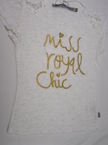 rumbl, fille, t-shirt à manches courtes, crème, miss royal chic 104/110