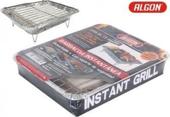 Barbecue jetable - pack complet avec charbon de bois - Algon - barbecue à usage  unique. | bol.com