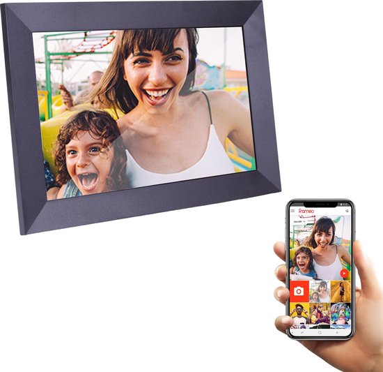 MyCasa - Digitale Fotolijst met WiFi - Frameo App - Fotokader met Audio & Video - 10.1’’ Touchscreen - Met Screenprotector - 16GB