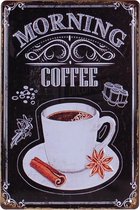 Metalen plaatje - Morning Coffee