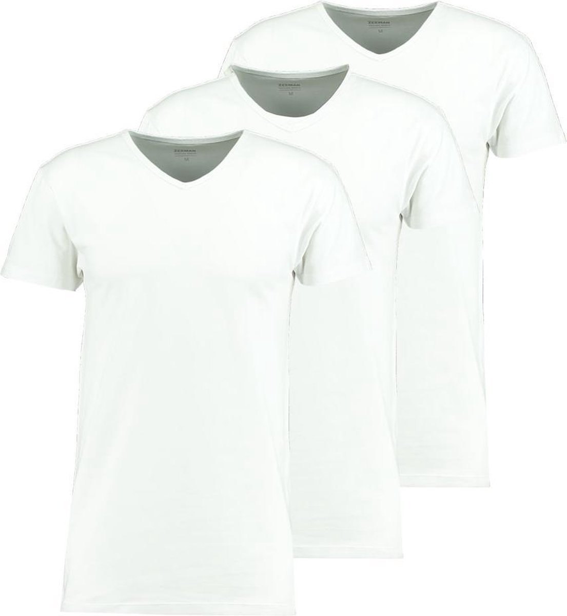 Zeeman heren T shirt korte mouw wit maat XL 3 stuks bol