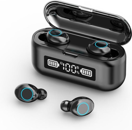 TWS - Draadloze oortjes / in-ear oordopjes - Bluetooth Draadloze buds - Luxe indicator - Geschikt voor alle smartphones o.a Samsung & Iphone, , galaxy buds ,huawei, sony - Zwart.- (ook beschikbaar in wit)