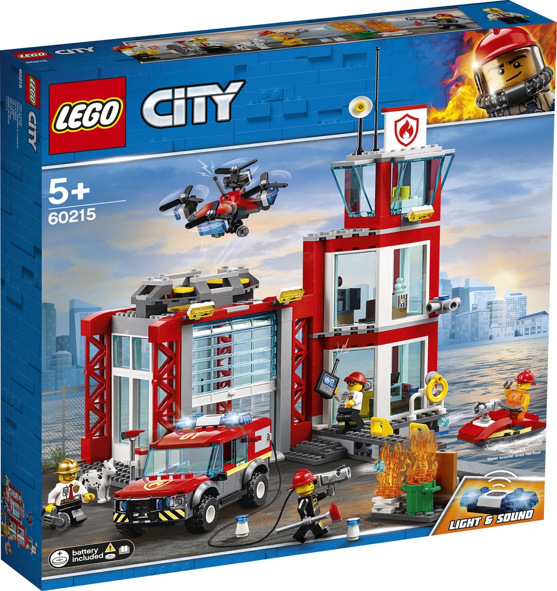 LEGO City 60215 La caserne de Pompiers Jouet pour Enfants de 5 ans | bol.com