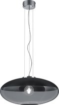 LED Hanglamp - Iona Portony XL - E27 Fitting - Rond - Mat Zwart - Aluminium