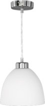 LED Hanglamp - Iona Dolina - E27 Fitting - 1-lichts - Rond - Mat Chroom - Aluminium