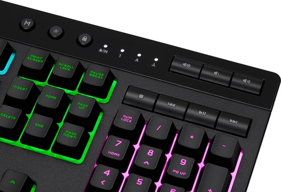Corsair K55 RGB Pro - Gaming Toetsenbord - Membraam toetsen - Qwerty  Zwart