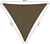Shadow Comfort® Gelijkzijdige driehoek schaduwdoek - UV Bestendig - Zonnedoek - 360 x 360 x 360 CM - Japans Brown