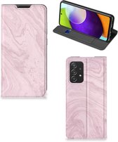 Flip Case Geschikt voor Samsung Galaxy A52 Smart Cover Marble Pink