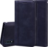 Voor Samsung Galaxy A01 Frosted Business Magnetische Horizontale Flip PU lederen tas met houder & kaartsleuf & lanyard (zwart)