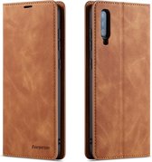 Voor Galaxy A70 Forwenw Dream Series Oil Edge Strong Magnetism Horizontal Flip Leather Case met houder & kaartsleuven & Wallet & Photo Frame (bruin)
